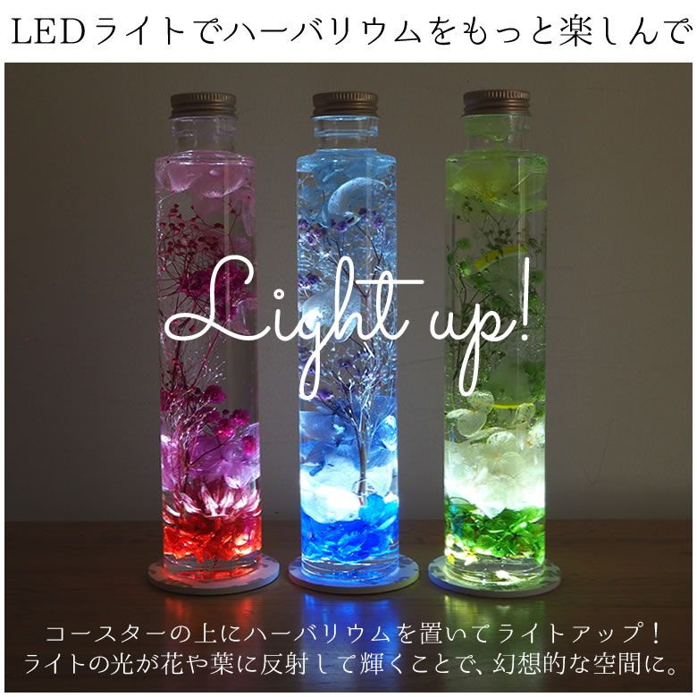 ハーバリウムをもっと楽しむLED