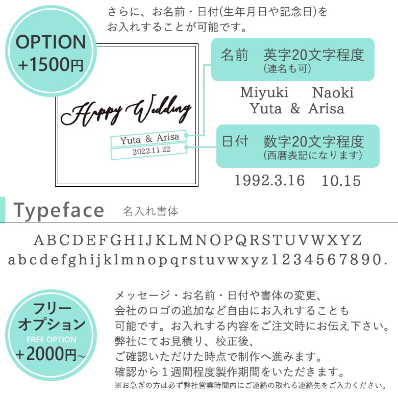 さらにお名前・日付を入れられます