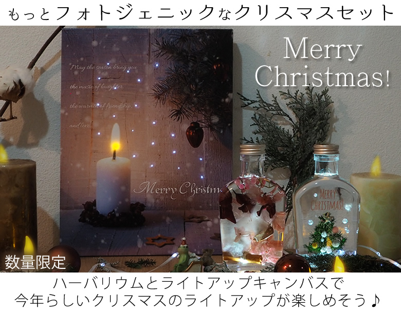ハーバリウム クリスマスボトル セットでお得