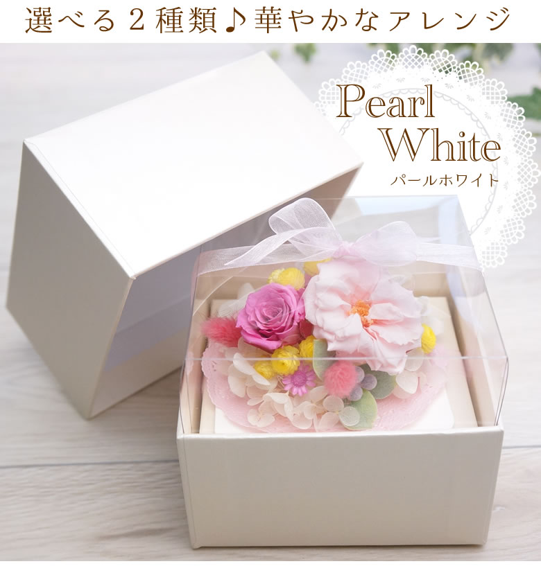 ふんわりかわいらしいパールホワイト