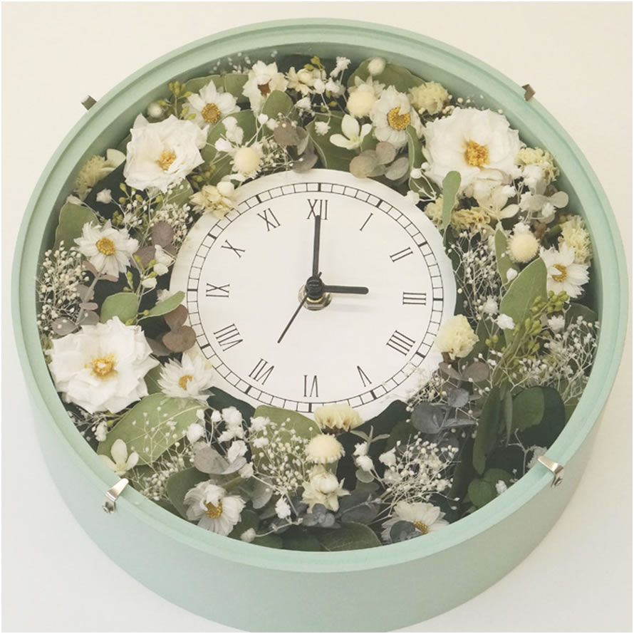 新色のプリザーブドフラワー花時計でサプライズ - ベルビーフルールの 
