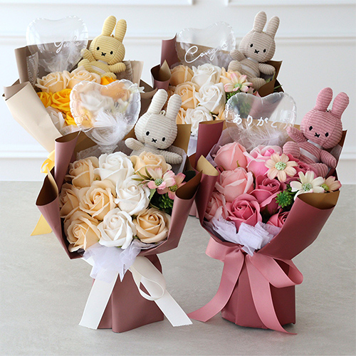 ソープフラワー　コーデュロイミッフィーバルーンブーケ
