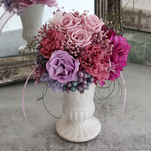 プリザーブドフラワー Magnifique(マニフィーク)　(クリアケース付き)