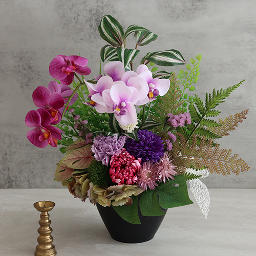プリザーブドフラワー 仏花 お供え花  紫檀（したん）