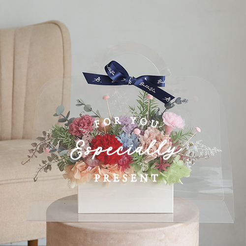 プリザーブドフラワー クリアバッグブーケ