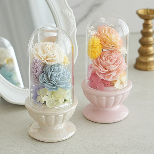 プリザーブドフラワー ガラスドーム-子花-