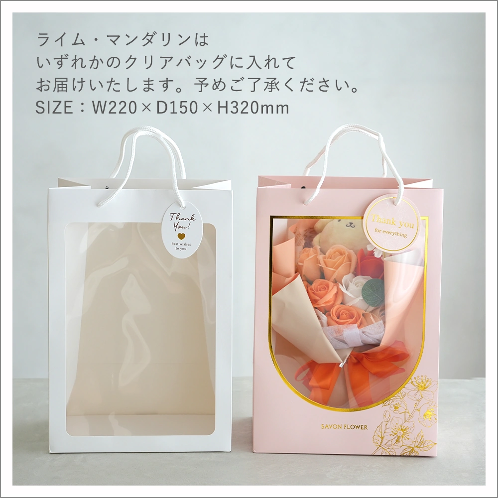 ラッピング　専用バックつき