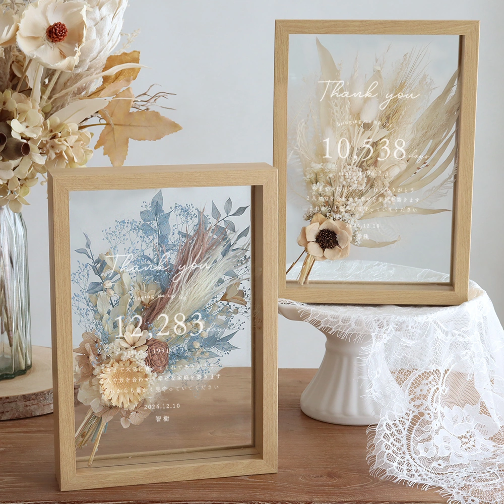 子育て感謝状 ドライフラワーフレーム メルシーブーケ2枚セット