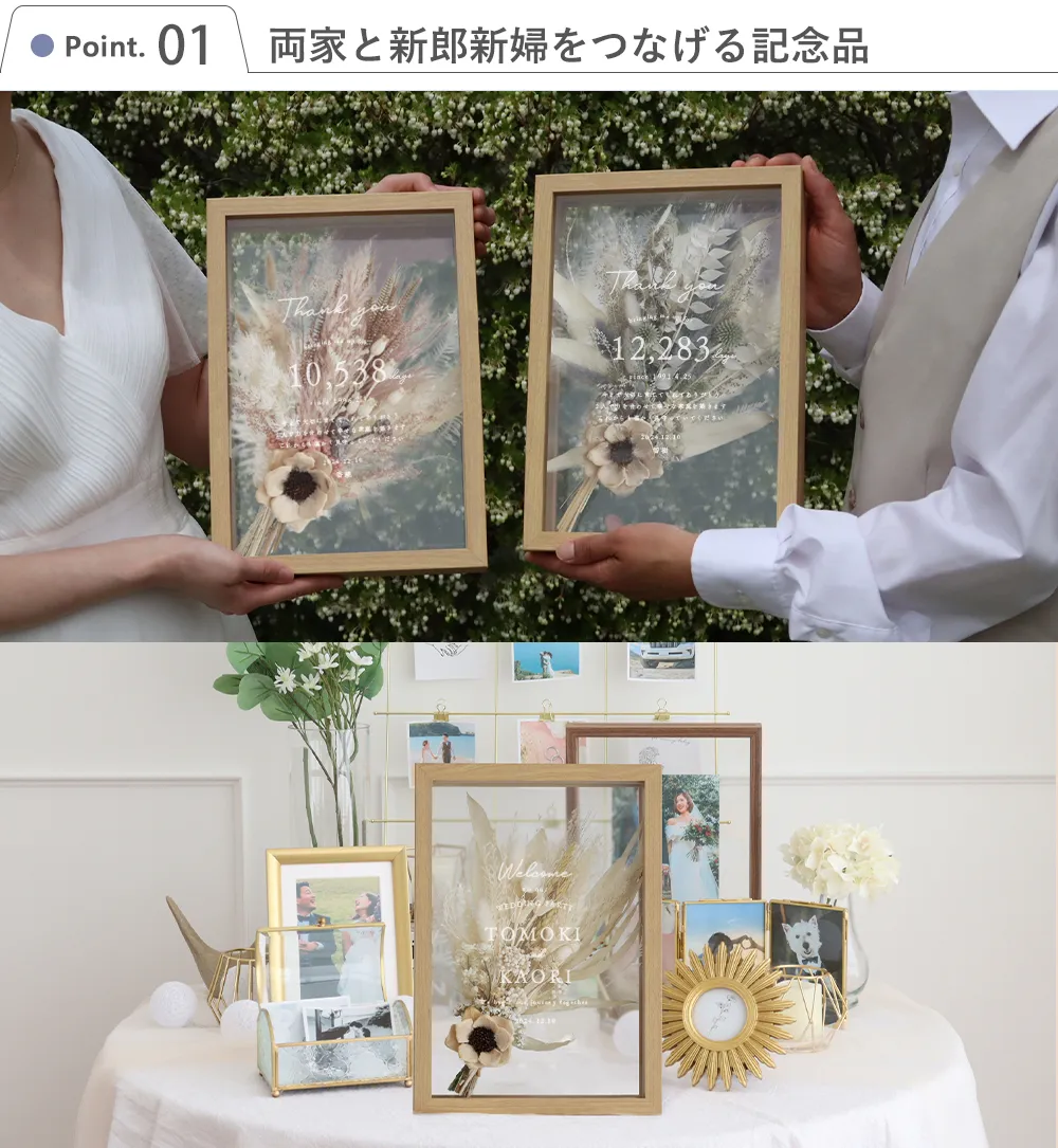 ポイント1・結婚式に人気 両家と新郎新婦をつなげる記念品