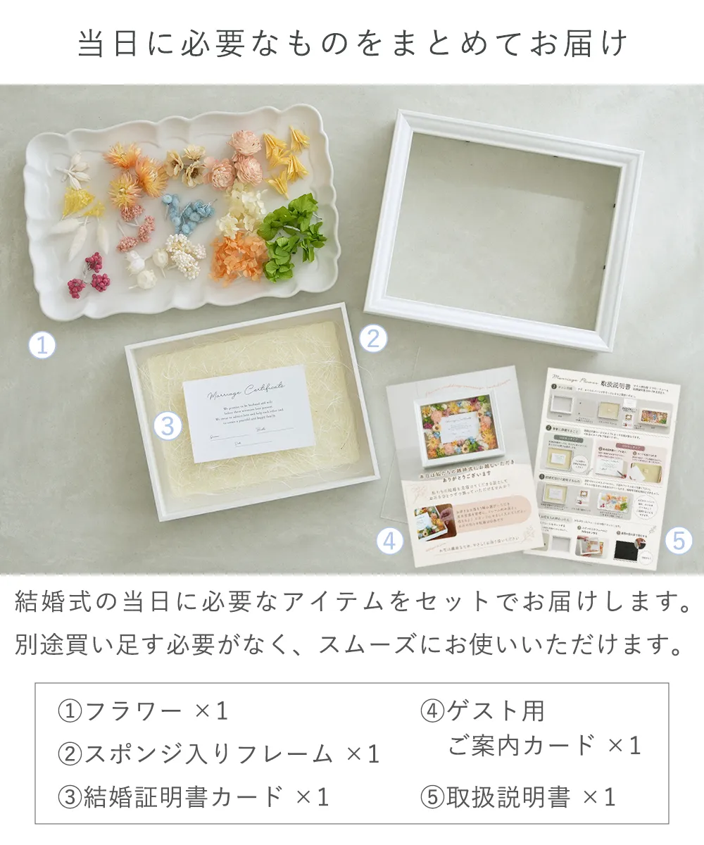当日に必要なものをまとめてお届け