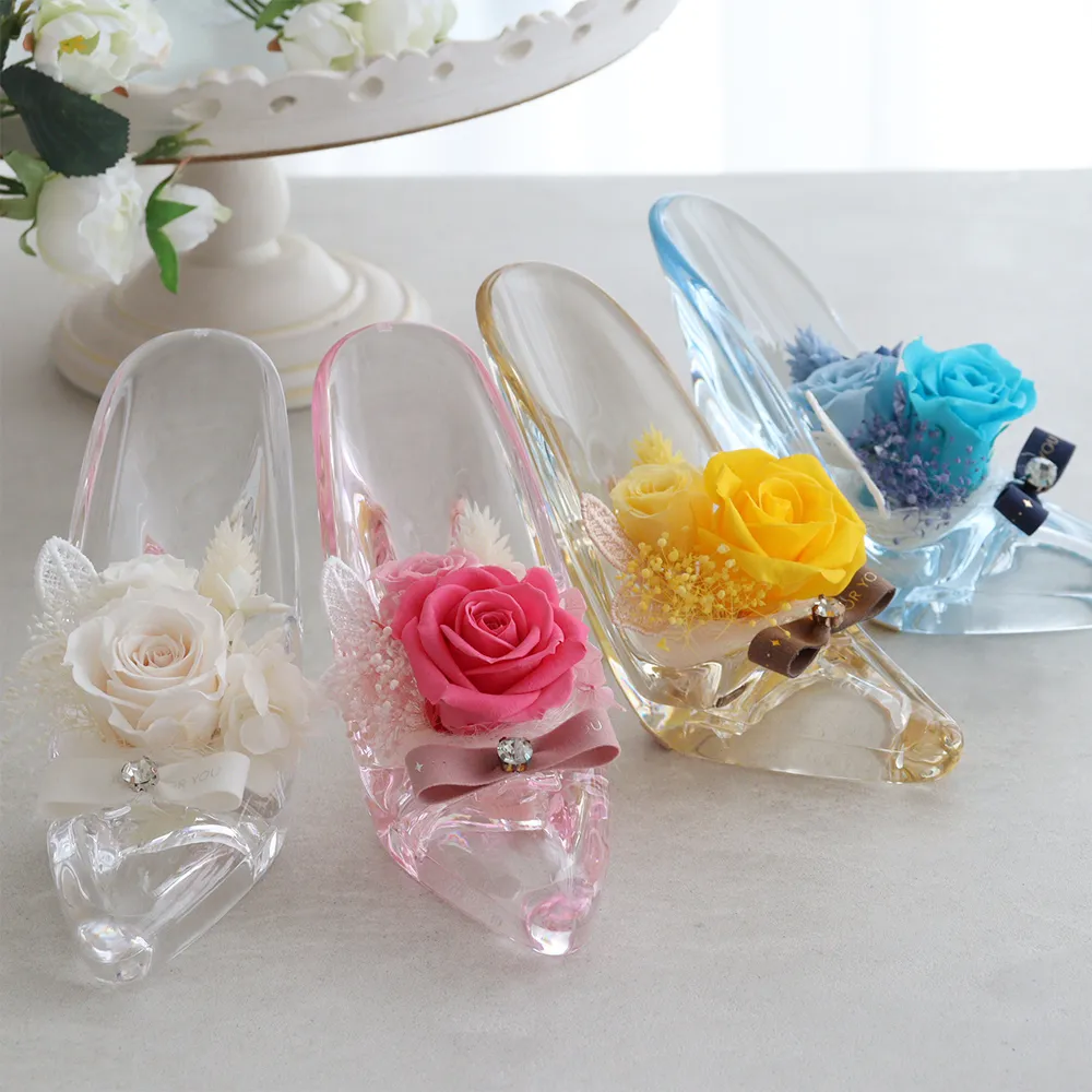 ハロウィンにも♡メルヘンなプリンセスフラワーアレンジ♡ガラスの靴♡造花アレンジ ハロウィンにも♡メルヘンなプリンセスフラワーアレンジ♡ガラス