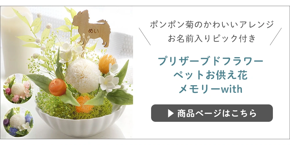 プリザーブドフラワー ペットお供え花 メモリーwith