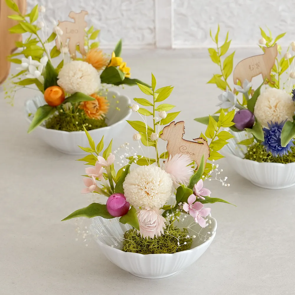 プリザーブドフラワー ペットお供え花 メモリーwith