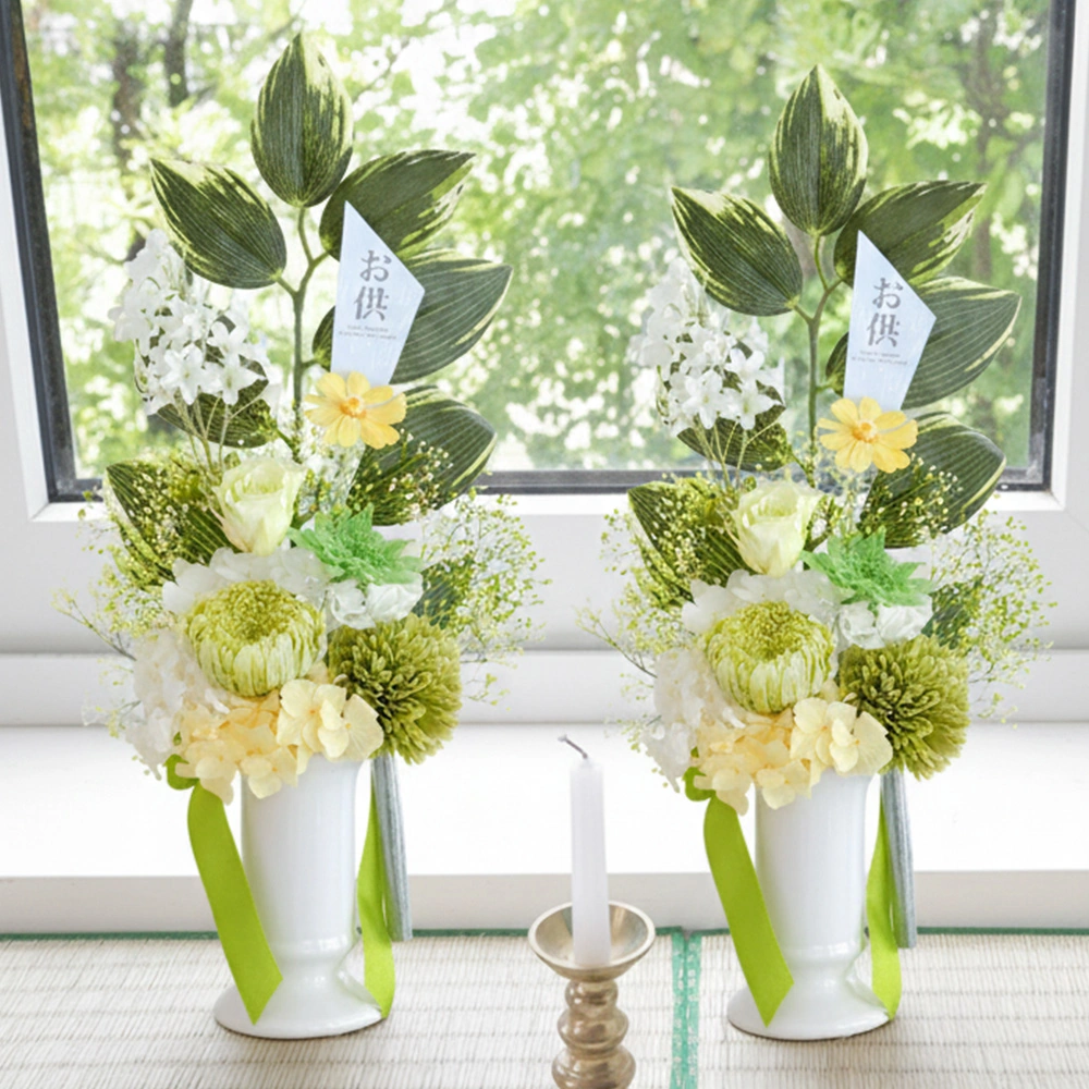 プリザーブドフラワー 仏花 お供え花 凛（りん）花器付