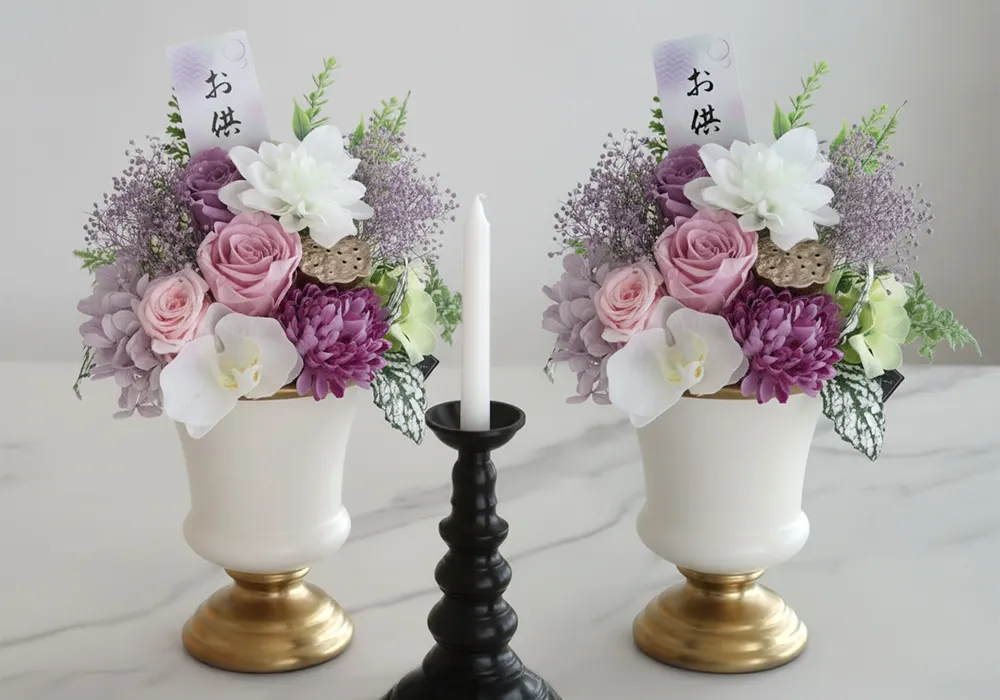 小さめの仏壇にも飾りやすいサイズ