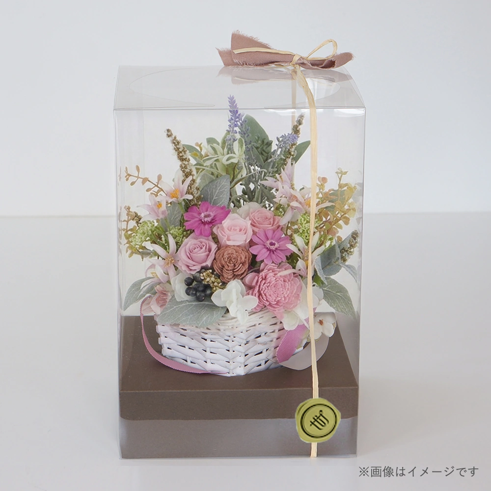 プリザーブドフラワー ナチュラルバスケット