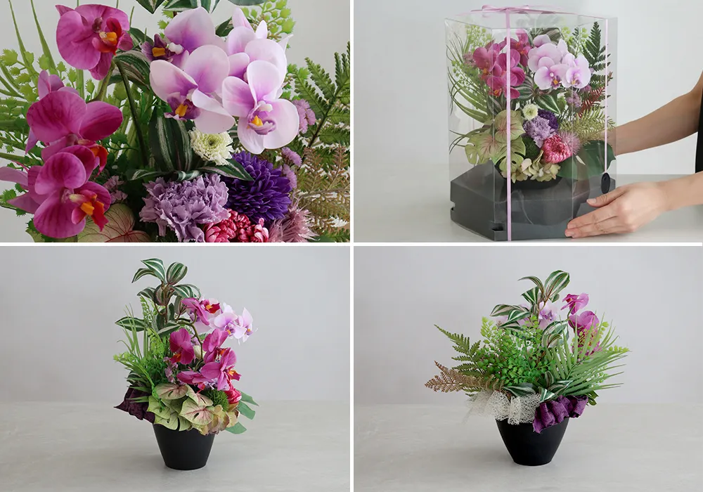 和風プリザーブドフラワー 紫檀（したん）