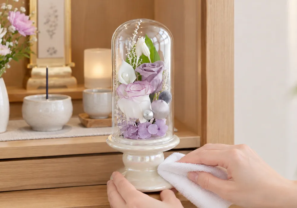 お花を守って飾れるガラスドーム