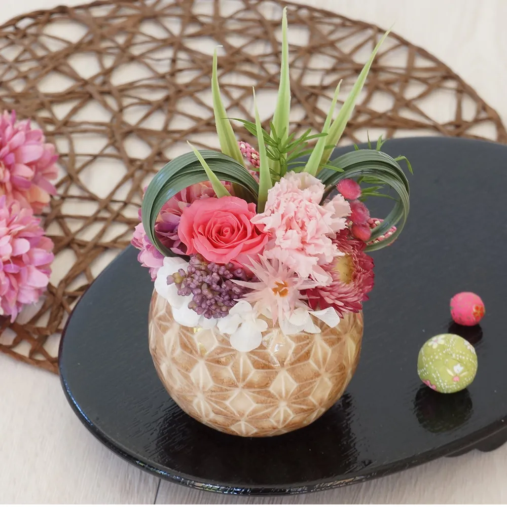 和風プリザーブドフラワーフルレット