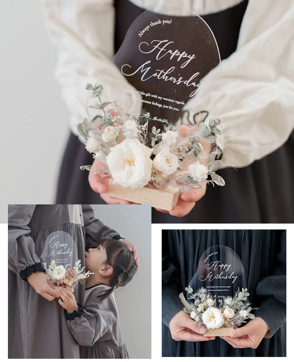 プリザーブドフラワーメッセージアクリルボード		

