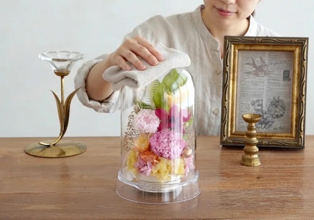 お花を守って飾れるドーム入り