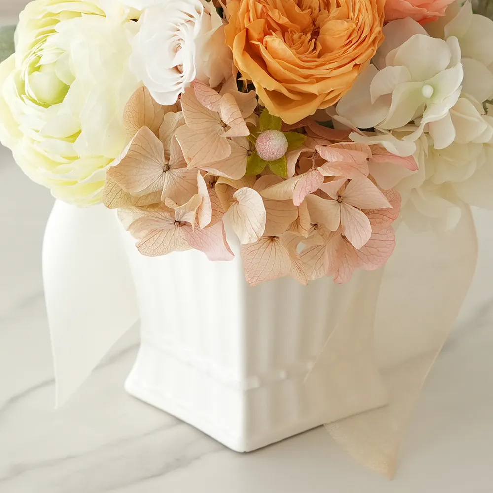 デザイナーズNO.129 オレンジポット 高級感あるフラワーポット