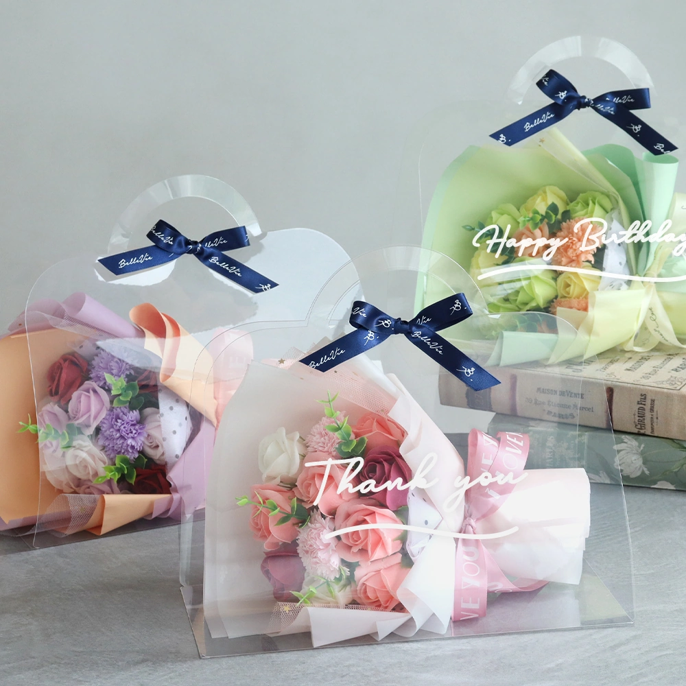 ソープフラワー クリアバッグブーケ